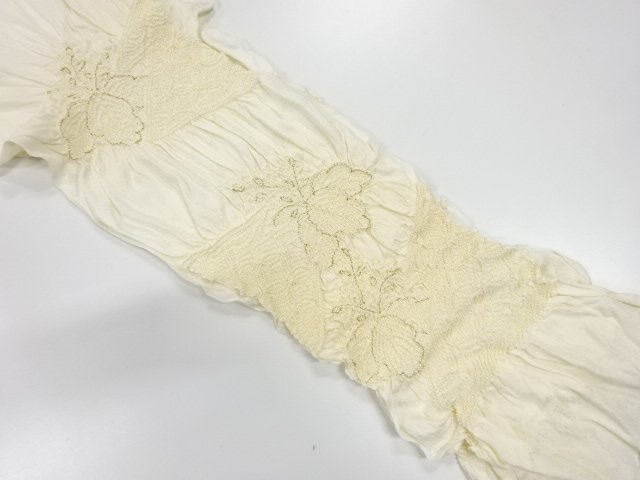 JAPANESE KIMONO / OBIAGE / SILK / SHIBORI